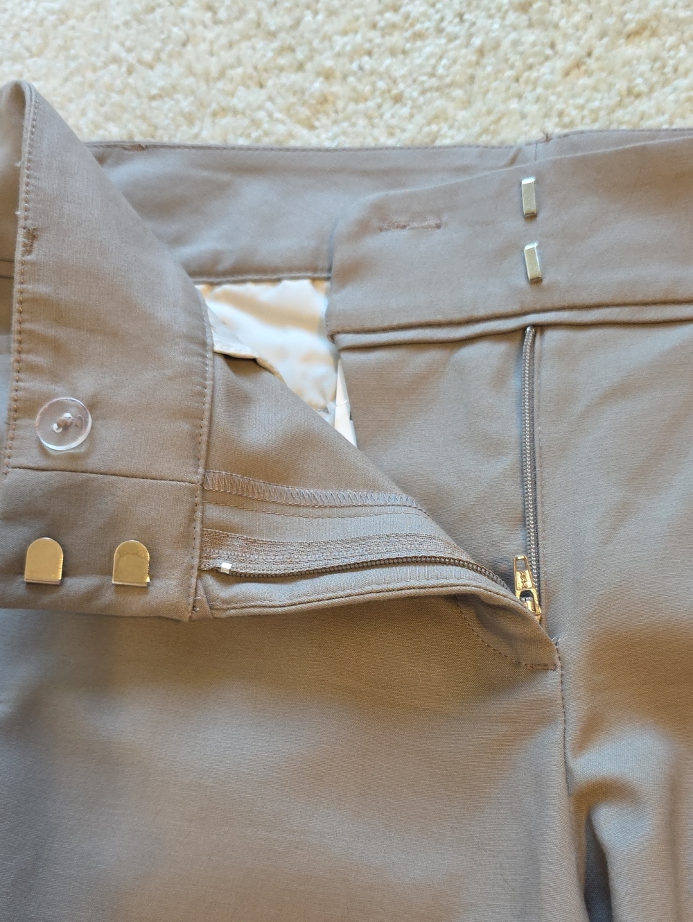 Ann Taylor Loft Curvy Pants Womens Size 6 Taupe - Picture 8 of 12